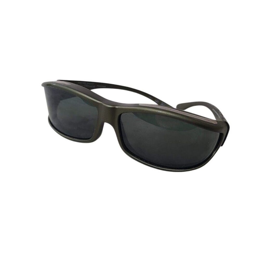Foster Grant Solar Shield Polarized Fit Over Sunglasses AH1024 FO-036 Olive Gray